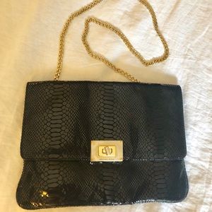 Michael Kors Snakeskin w/ Gold Chain Bag / Clutch